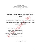 Thực trạng việc làm và thu nhập của lao động nông thôn huyện hương trà, tỉnh thừa thiên huế 