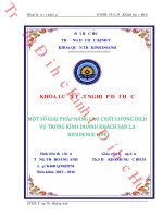 Một số giải pháp nâng cao chất lượng dịch vụ trong kinh doanh khách sạn la residence 