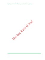 Ứng dụng mô hình ARIMA để dự báo giá vàng việt nam trong ngắn hạn 