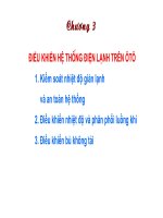 CHƯƠNG 3 điều KHIỂN hệ THỐNG điện LẠNH TRÊN ôtô 