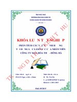 Phân tích các yếu tố ảnh hưởng tới động lực làm việc của nhân viên công ty may hòa thọ   đông hà 