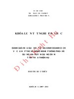 Đánh giá hiệu quả hoạt động kinh doanh dịch vụ của hợp tác xã nông nghiệp đôngphú  xã quảng an  huyện quảng điền  tỉnh thừa tthiên huế 