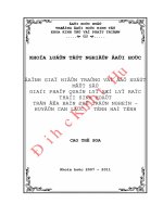 Đánh giá hiện trạng và đề xuất một số giải pháp quản lý, xử lý rác thải sinh hoạt trên địa bàn thị trấn nghèn, huyện can lộc, tỉnh hà tĩnh 