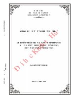 Giải pháp phát triển sản xuất kinh doanh nước sạch tại trung tâm cấp nước khu kinh tế vũng áng 