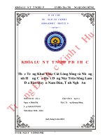 Thực trạng khai thác cát lòng sông và những ảnh hưởng của hoạt động này trên địa bàn huyện nam đàn 