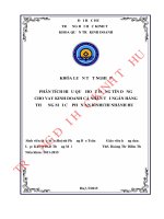 Phân tích hiệu quả hoạt động tín dụng cho vay kinh doanh cá nhân tại ngân hàng thương mại cổ phần an bình chi nhánh huế 