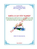 Mối liên hệ giữa chỉ số năng lực cạnh tranh cấp tỉnh và tình hình thu hút vốn đầu tư trực tiếp nước ngoài trên địa bàn tỉnh thừa thiên huế giai đoạn 2005 2013 