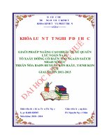 Giải pháp nâng cao hiệu quả quản lý vốn đầu tư xây dựng cơ bản từ ngân sách nhà nước trên địa bàn huyện kon rẫy, tỉnh kon tum giai đoạn 2011 2013 