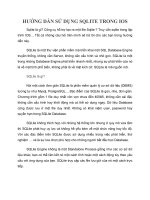 HƯỚNG dẫn sử DỤNG SQLITE TRONG IOS 