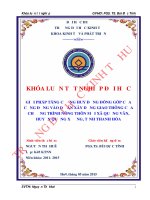 Giải pháp tăng cường huy động đóng góp của cộng đồng vào dự án xây dựng giao thông của chương trình nông thôn mới xã quảng văn, huyện quảng xương, tỉnh thanh hóa 