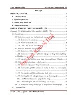 Phân tích hiệu quả sử dụng vốn sản xuất kinh doanh tại công ty cổ phần nhà thành đạt, huế giai đoạn 2013   2015 