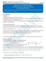 Lý thuyết và bài tập sóng cơ và sự lan truyền sóng (có đáp án) 