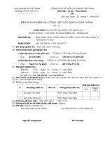 biên bản Nghiệm thu công việc xây dựng hoàn thànhsố: 01 Công trình: Dự án cảI tạo nâng cấp quốc lộ 3Đoạn: Bờ đậu - cửa khẩu tà lùng (km82+100 ữ km344+436