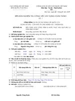 biên bản Nghiệm thu công việc xây dựng hoàn thành số: 1,Công trình: Dự án cảI tạo nâng cấp quốc lộ 3,Đoạn: Bờ đậu - cửa khẩu tà lùng (km82+100 ữ km344+436)