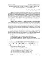 ĐÁNH GIÁ THỰC TRẠNG CHẤT LƯỢNG GIÁO DỤC THỂ CHẤT CHO SINH VIÊN TRƯỜNG ĐẠI HỌC TÂY BẮC