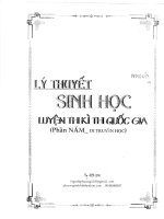 Lý thuyết sinh học luyện thi thpt quốc gia phần di truyền học 