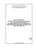 Khảo sát đánh giá hiện trạng hoạt động khai thác khoáng sản phía nam