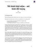 Mô hình khái niệm – mô hình đối tượng 