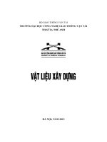 GIÁO TRÌNH VẬT LIỆU XÂY DỰNG, HÀ NỘI 2013