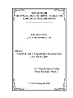 DỰ ÁN Ý TƯỞNG KINH DOANH MỚI