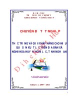 Thực trạng và giải pháp nâng cao hiệu quả sản xuất lạc vụ đông xuân của hộ nông dân ở xã nghi hoa, huyện nghi lộc, tỉnh nghệ an 