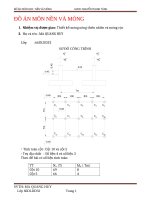 THIẾT KẾ MÓNG NÔNG THIÊN NHIÊN VÀ MÓNG CỌC, ĐỒ ÁN NỀN VÀ MÓNG, ĐẠI HỌC CÔNG NGHỆ GTVT