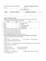 kiem tra 1 tiet English 11 tuan 13 co dap an ma tran