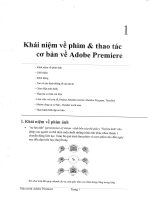 Khái niệm về phim và thao tác cơ bản về adobe premiere  