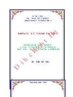 Đánh giá hiệu quả kinh tế sản xuất cao su của các nông hộ ở huyện hương trà, tỉnh thừa thiên huế 