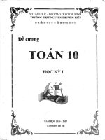 Đề cương toán 10 học kỳ 1 năm học 2016 thpt nguyễn thượng hiền 