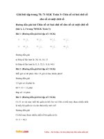 Giải bài tập trang 70, 71 SGK Toán 3: Chia số có hai chữ số cho số có một chữ số