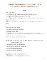 Tài liệu ôn thi THPT quốc gia môn GDCD 2017 (Tổng hợp 690 câu hỏi trắc nghiệm khách quan)