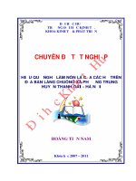 Hiệu quả nghề làm nón lá của các hộ trên địa bàn làng chuông, xã phương trung, huyện thanh oai – hà nội 