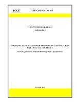 ỨNG DỤNG VẬT LIỆU NEOWEB TRONG GIA CỐ TƯỜNG CHẮN ðẤT – YÊU CẦU KỸ THUẬT