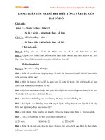 Bài tập toán lớp 4: Dạng toán tìm hai số khi biết tổng và hiệu của hai số đó