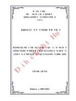 Đánh giá thực trạng và hiệu quả sử dụng đất nông nghiệp trên địa bàn xã long sơn, huyện anh sơn, tỉnh nghệ an qua giai đoạn 2008   2010 