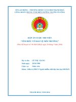 bài số 2 trả lời bài thi viết tìm HIỂU về bảo vệ môi TRƯỜNG đạt giải nhất tỉnh thanh hóa 