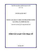 NÂNG CAO CHẤT LƯỢNG SẢN PHẨM PHẦN MỀM TẠI CÔNG TY TNHH SMATEC