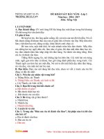 Đề thi khảo sát chất lượng đầu năm môn Tiếng Việt lớp 3 trường Tiểu học Tả Van, Lào Cai năm học 2016 - 2017