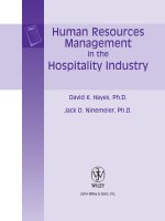Human resources management in the hospitality industry