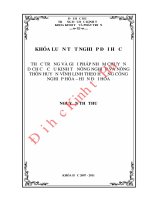 Thực trạng và giải pháp nhằm chuyển dịch cơ cấu kinh tế nông nghiệp và nông thôn huyện vĩnh linh theo hướng công nghiệp hóa   hiện dại hóa 