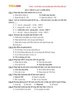Bài tập trắc nghiệm môn Giáo dục công dân lớp 12: Pháp luật và đời sống