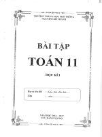 Bài tập toán 11 học kỳ 1 năm học 2016 thpt nguyễn chí thanh 