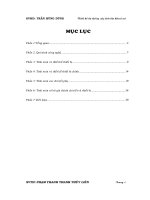 Đồ án thiết kế hệ thống Sấy tinh bột  khoai mì