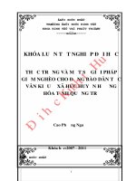 Thực trạng và một số giải pháp giảm nghèo cho đồng bào dân tộc vân kiều ở xã húc huyện hướng hóa, tỉnh quảng trị 