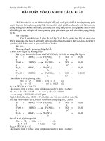 Bài toán vô cơ nhiều cách giải 