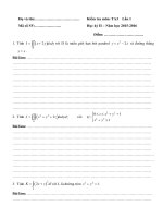 ĐỀ KIÊM TRA lần 1 Toán a3 hk1