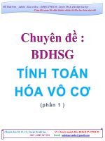 HÓA vô cơ nâng cao lớp 12