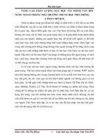 Bài tiểu luận nâng cao chất lượng dạy học tác phẩm văn hoc nước ngoài trong nhà trường trung học phổ thông 