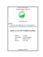 Giải pháp giảm nghèo bền vững cho hộ nông dân trên địa bàn xã văn yên, huyện đại từ, tỉnh thái nguyên 